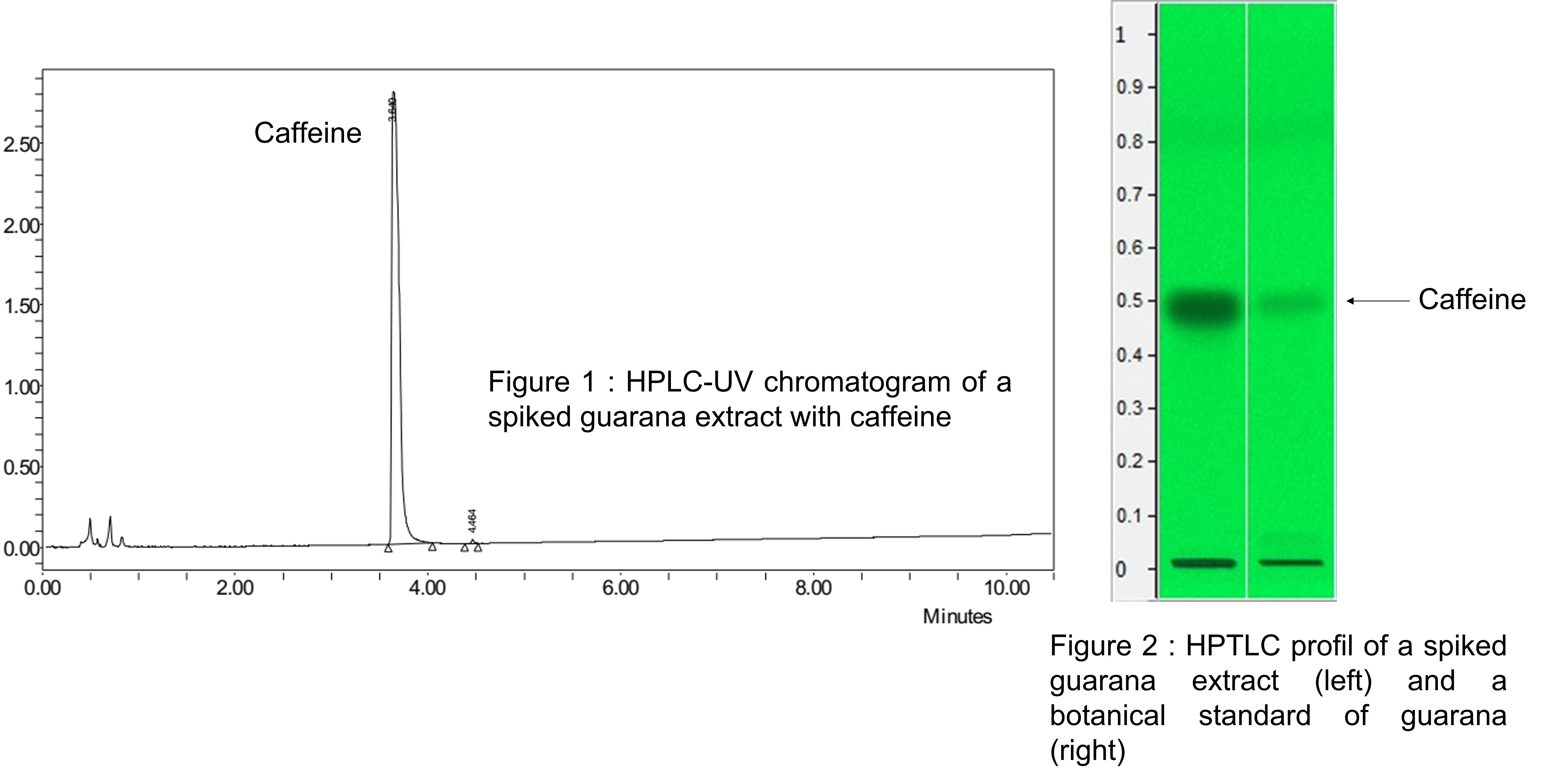 Profil chromatographique de guarana afin de verifier les fraudes d´adulteration d´extraits de plantes