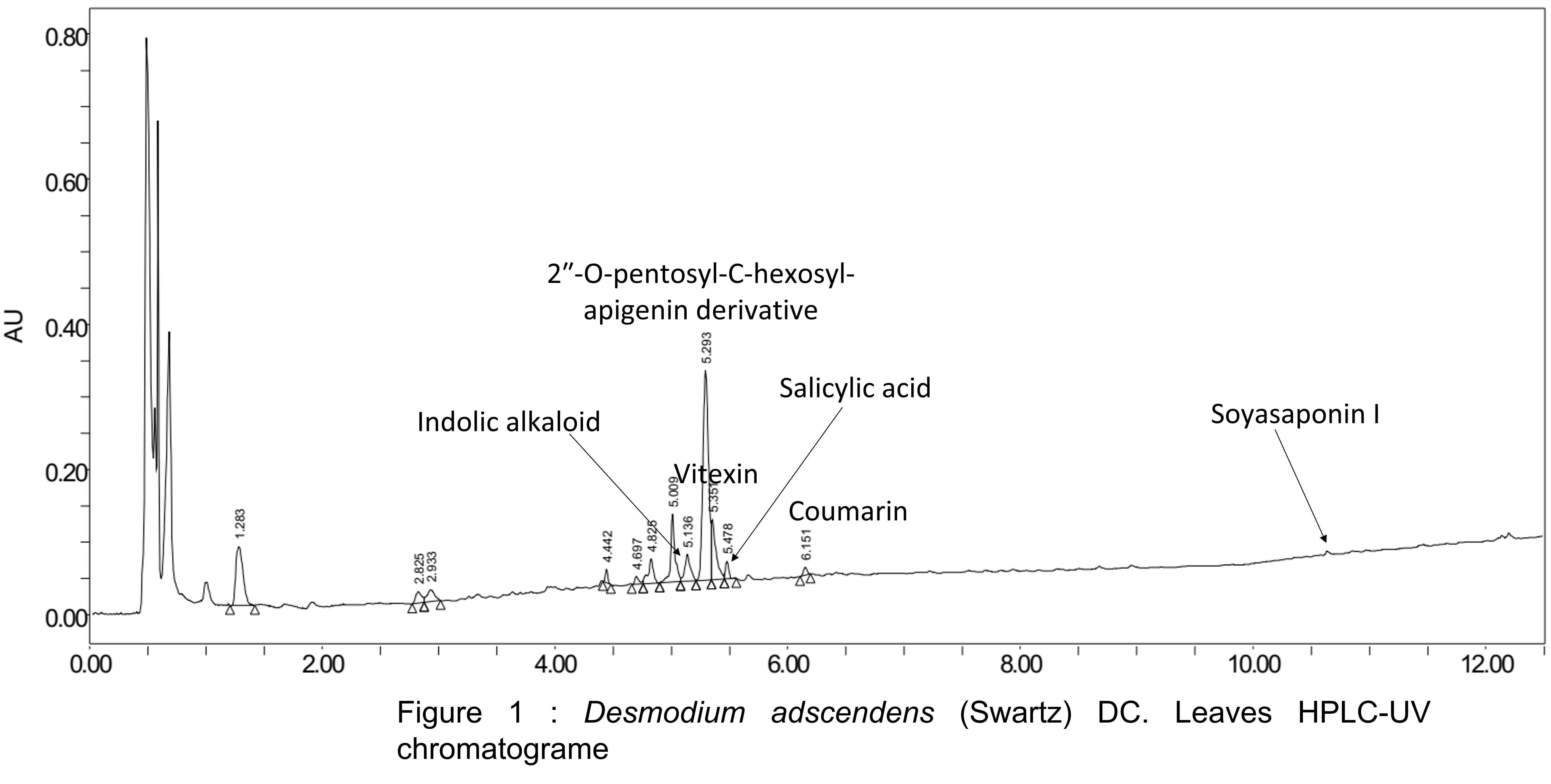 Profil chromatographique de guarana afin de verifier les fraudes d´adulteration d´extraits de plantes